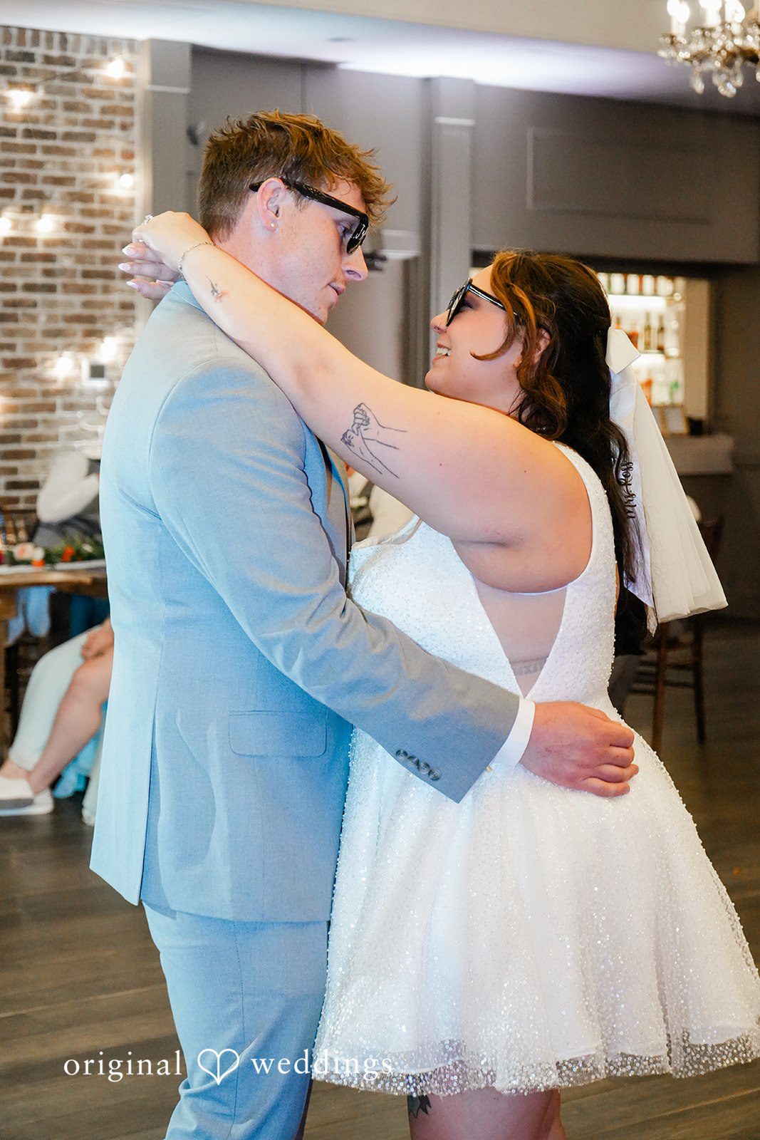 Janissa + Josh Bride and groom sharing dance at Gather at the Lakes