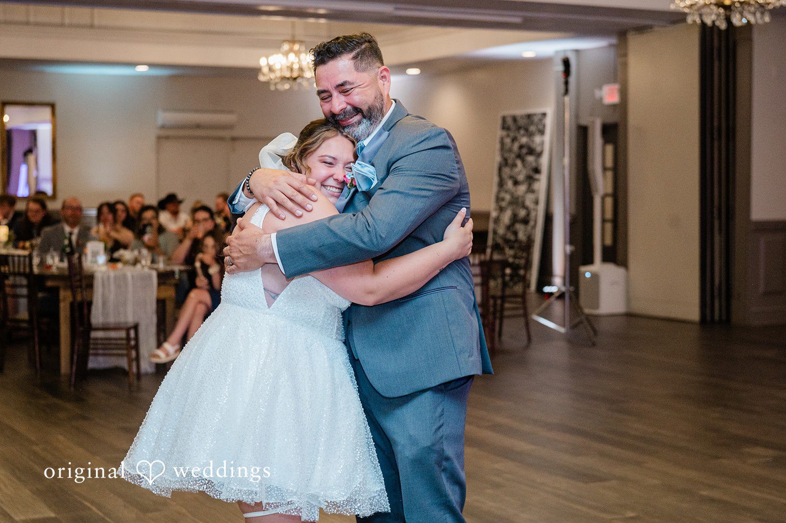 Janissa + Josh Emotional moment of bride with a man