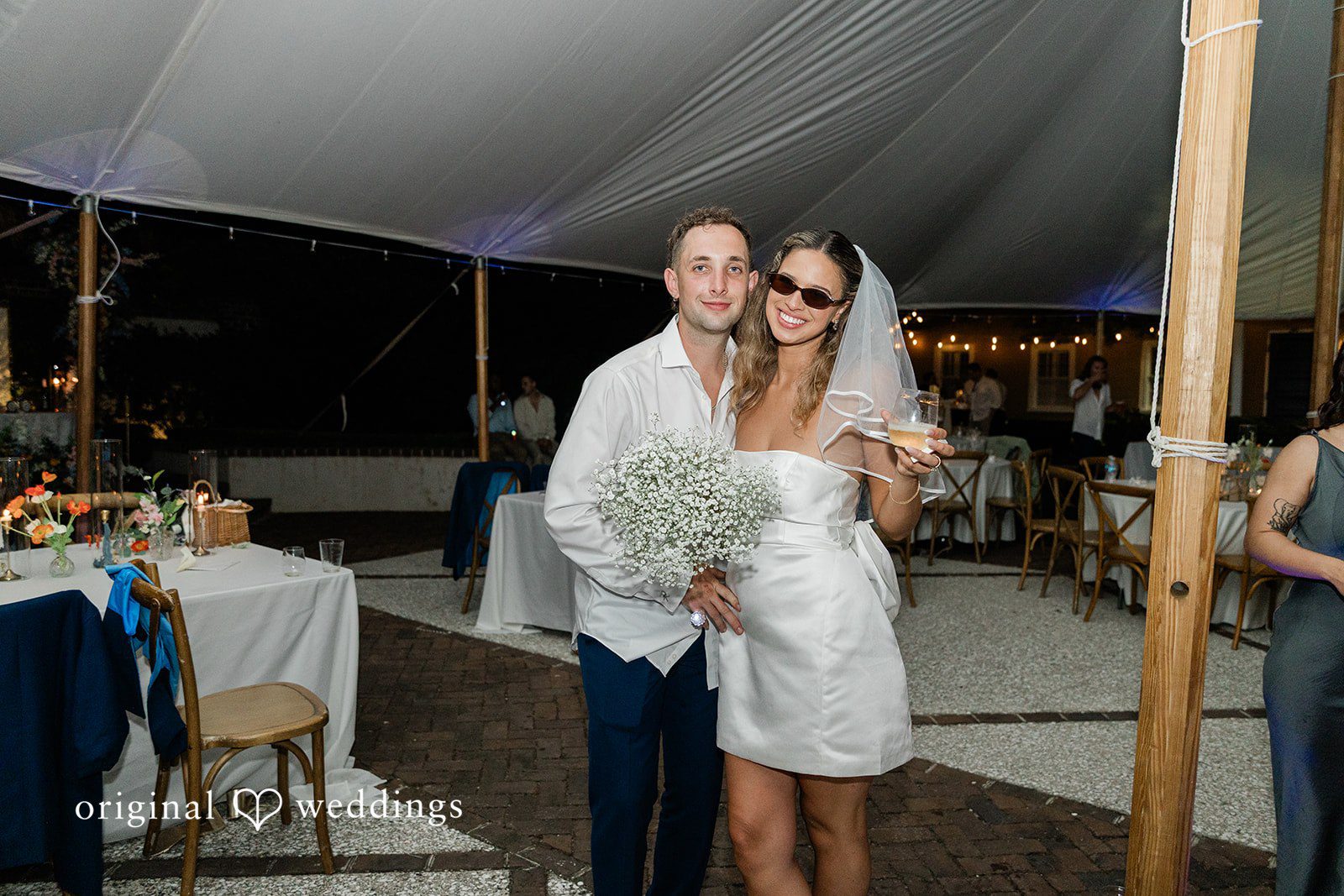 A stunning night portrait of the couple