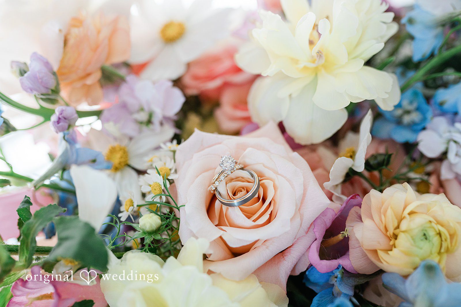 Ring on bouquet