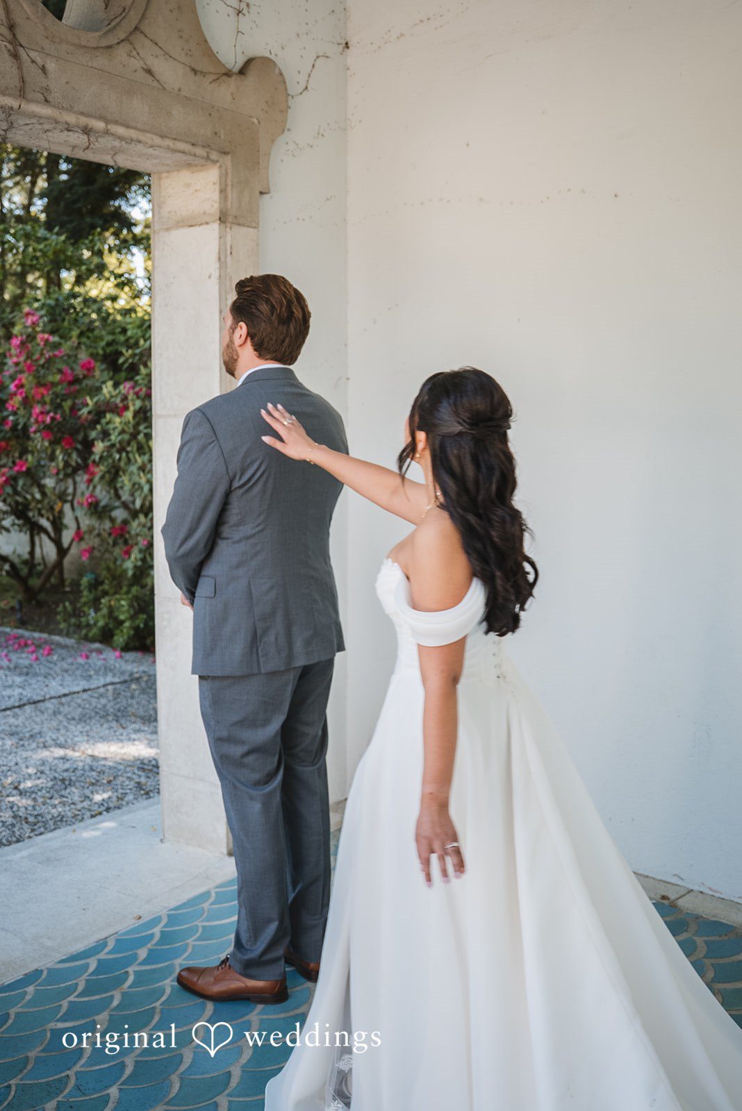Raena + Austin Moment before the wedding ceremony