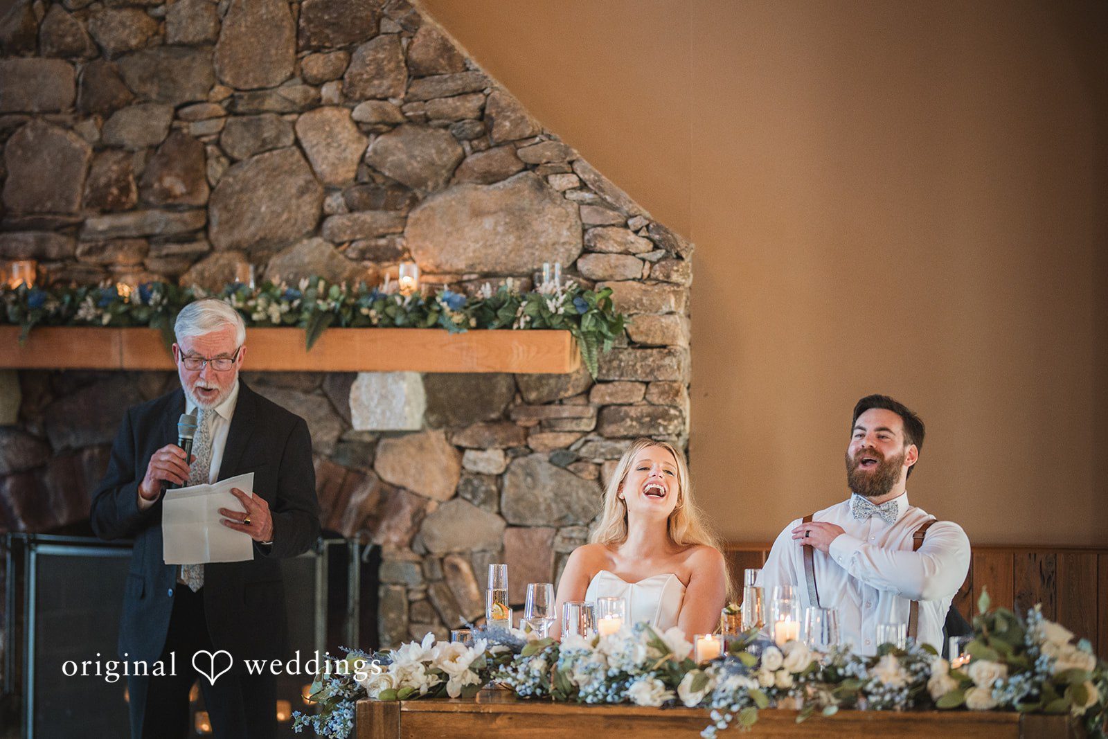 Shea + Peter Speech time left the couple in laughter