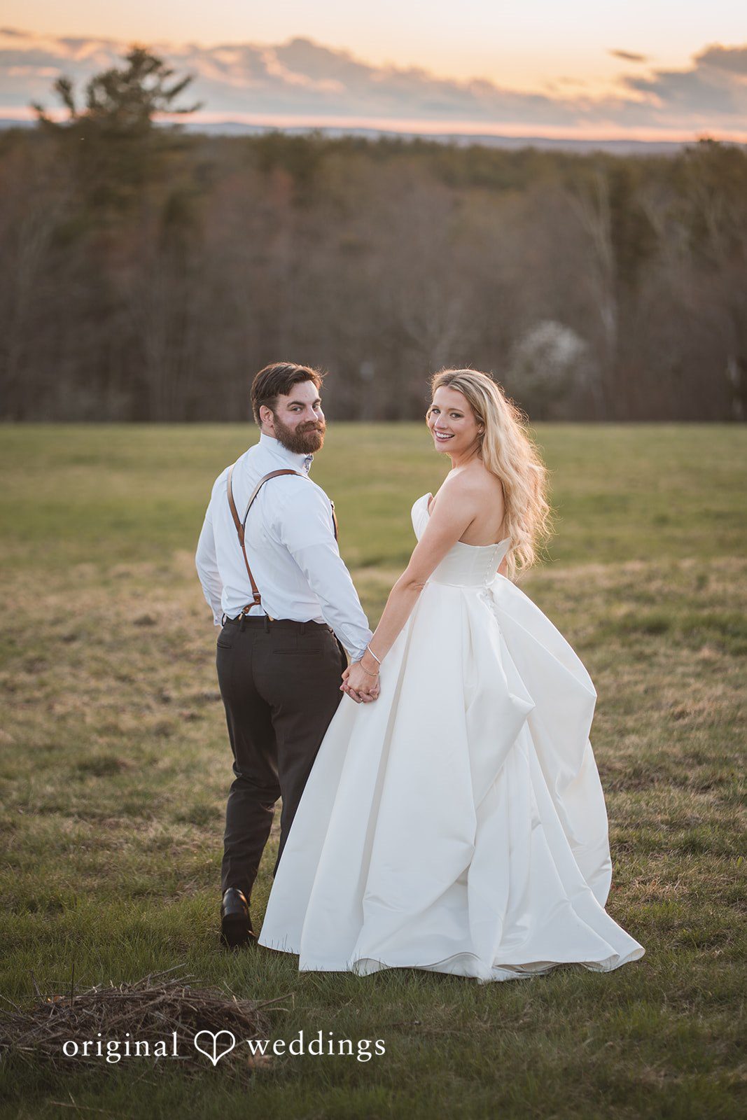 Shea + Peter A stunning portrait of the couple at Harrington Farm