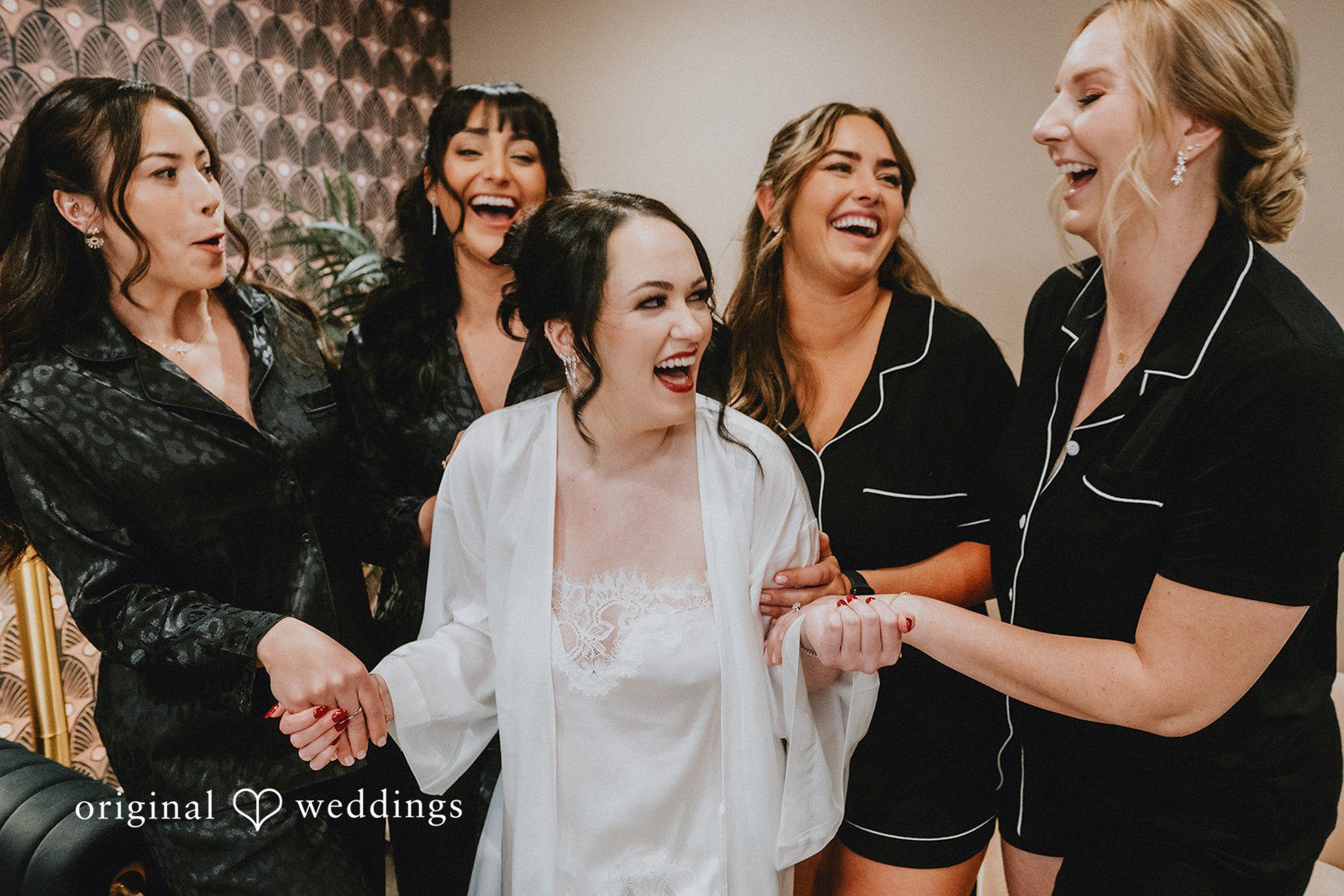 Christina + Josue Bride with her bridesmaids