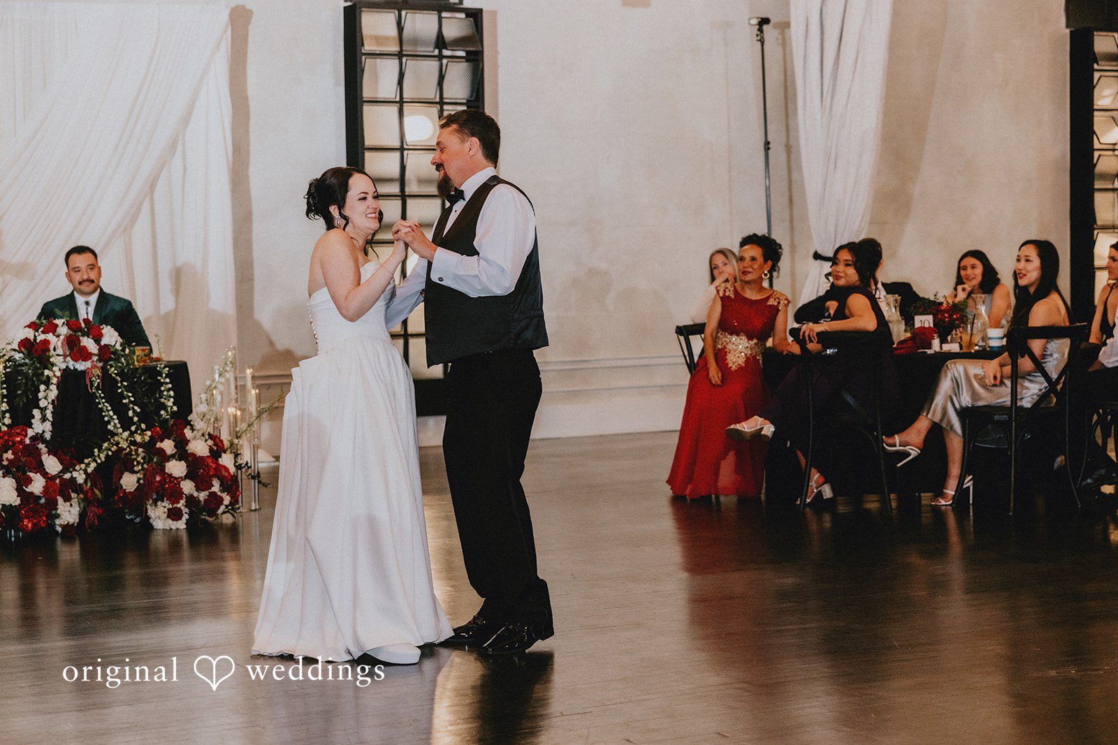 Christina + Josue The bride dances with her father