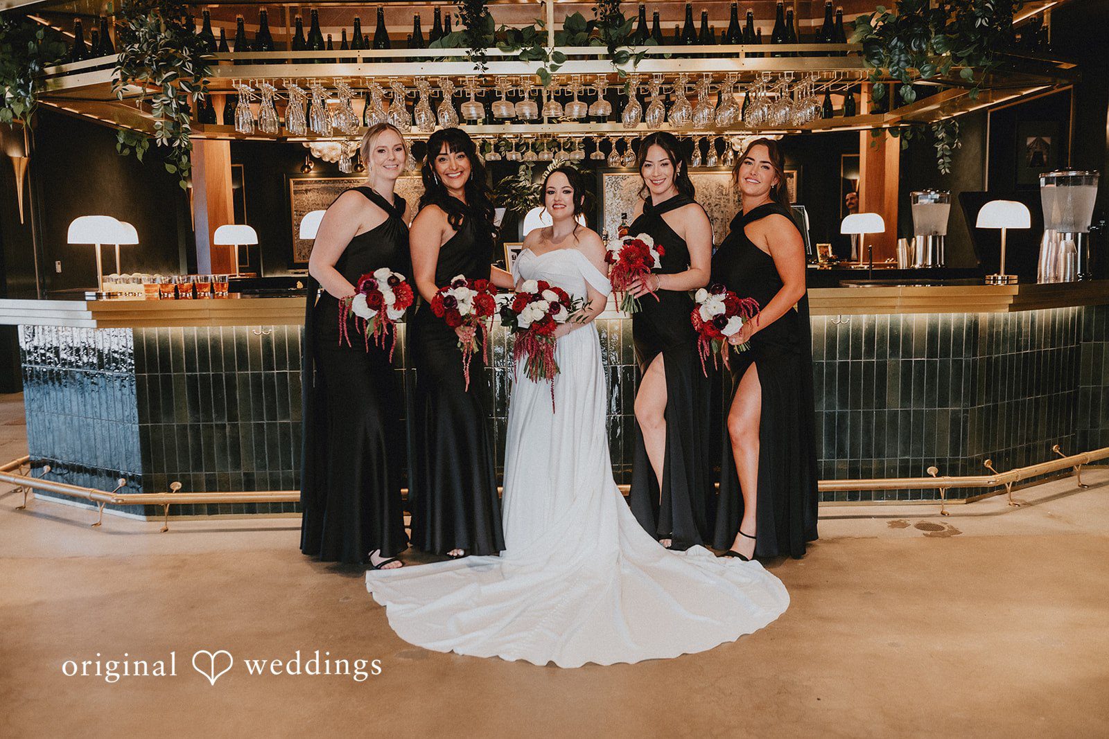 Christina + Josue The bride and her bridesmaids