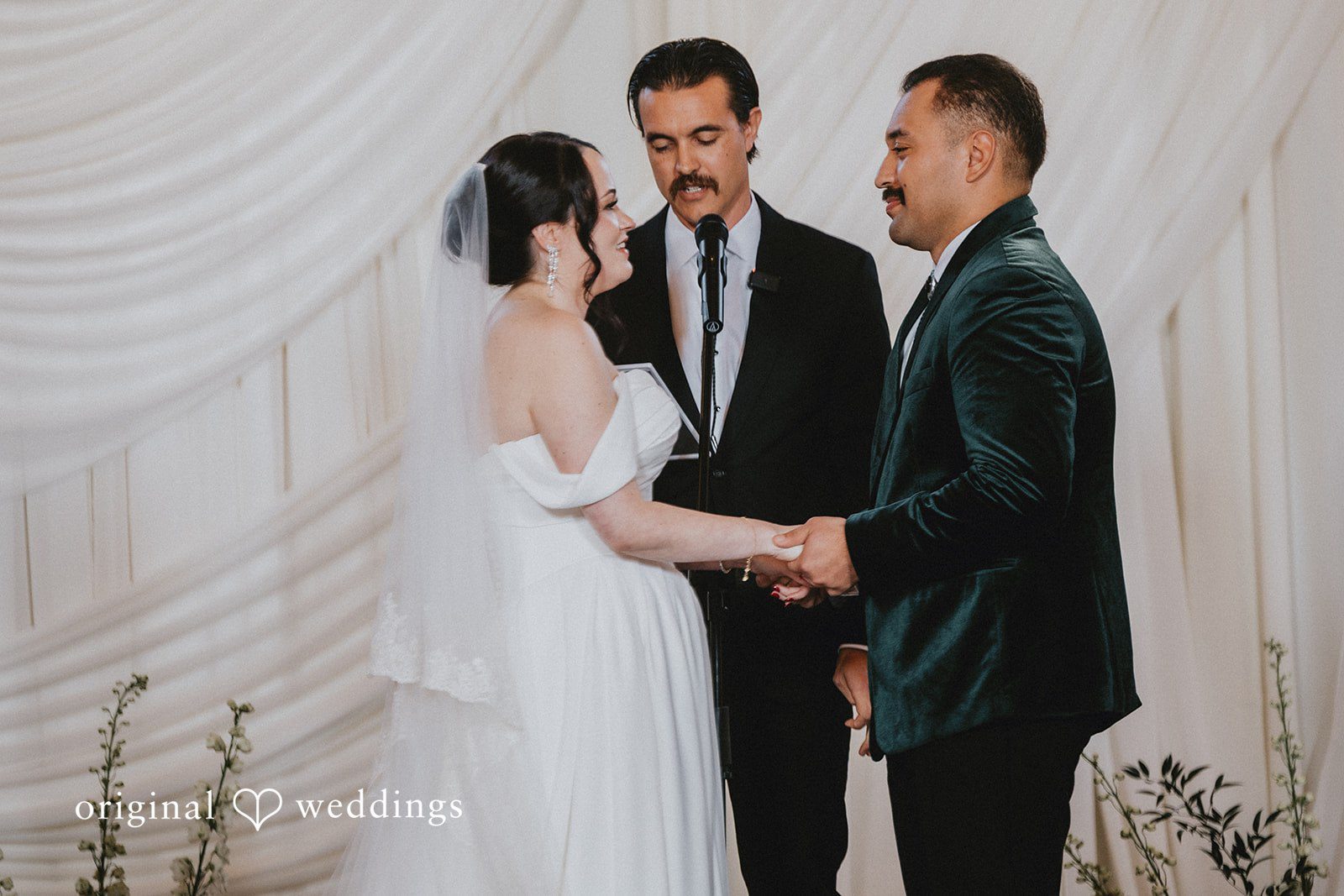 Christina + Josue The bride and groom exchange marital vows