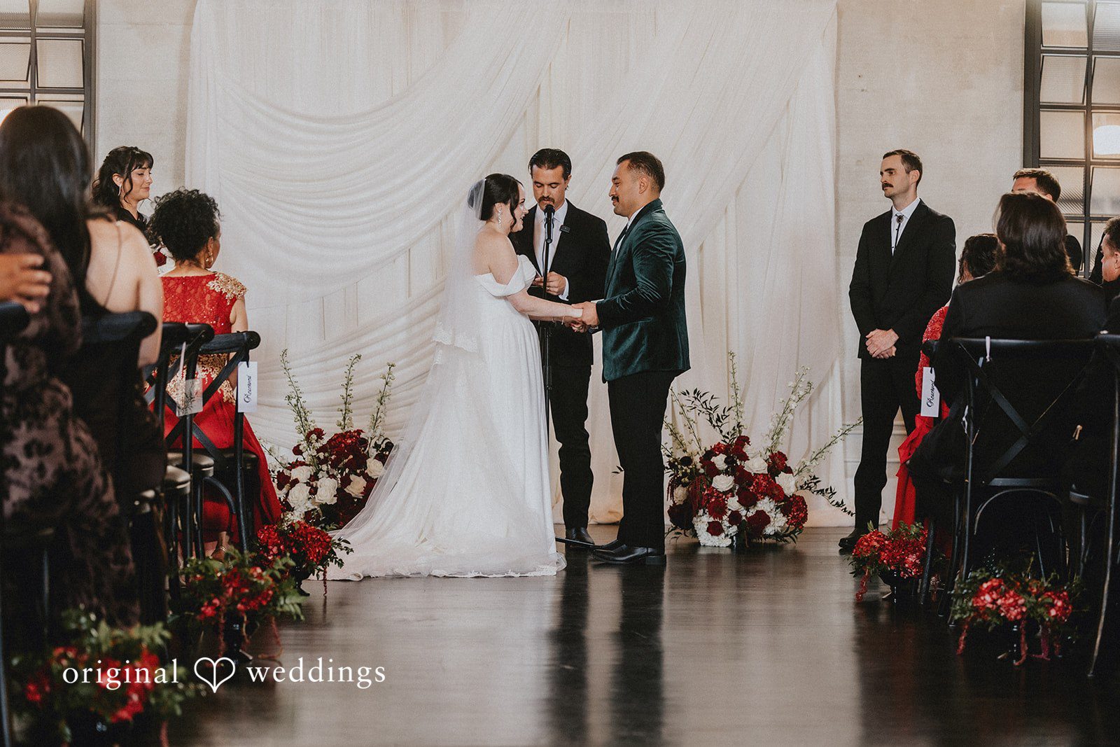 Christina + Josue A moment from the Headquarters at the Wedgewood wedding ceremony
