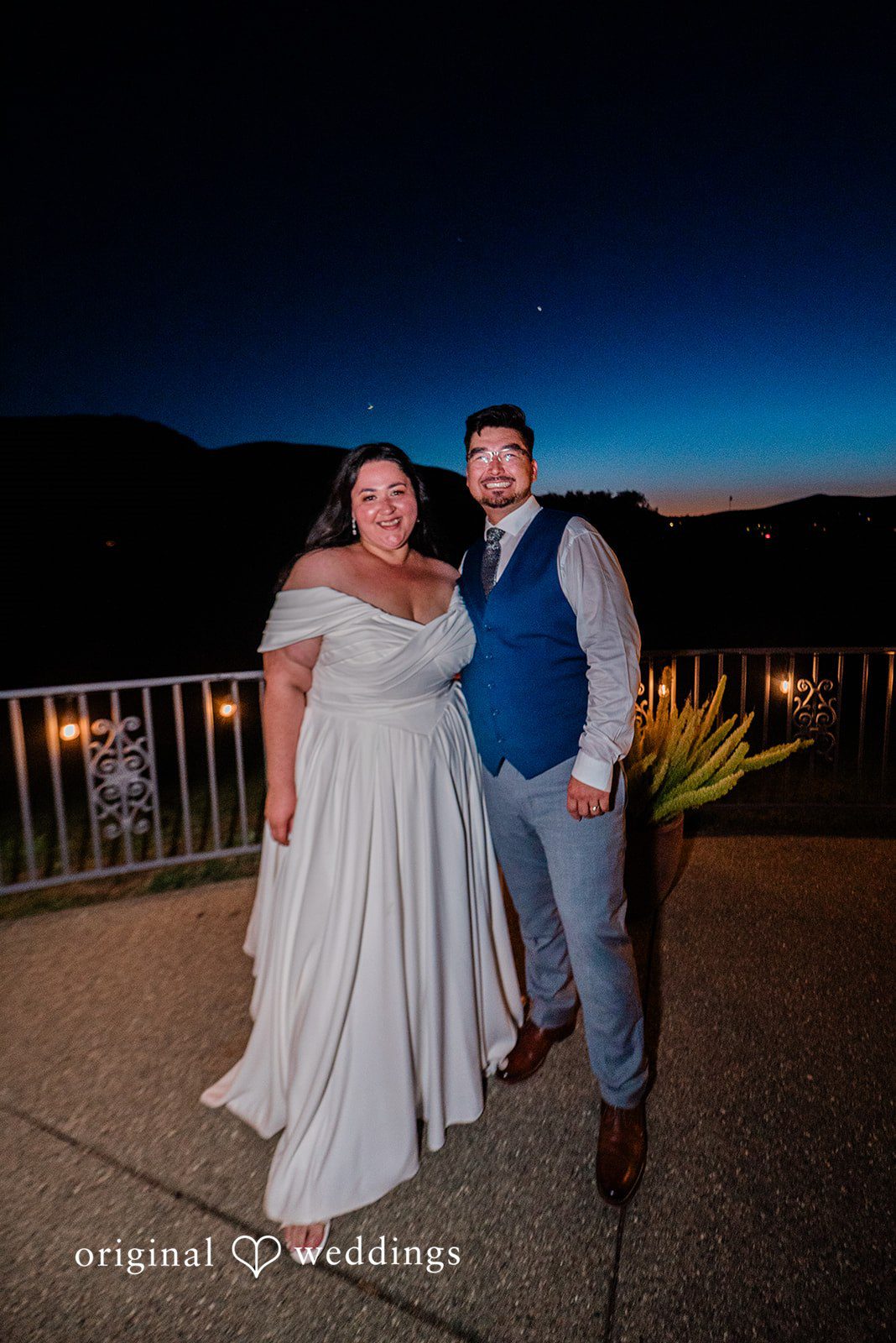 Beautiful picture of couple at night