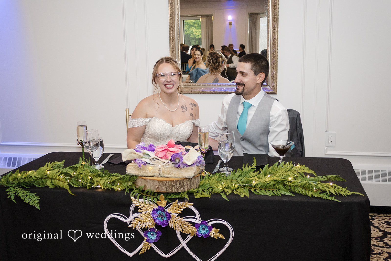 Madison + Edin The couple at their wedding reception