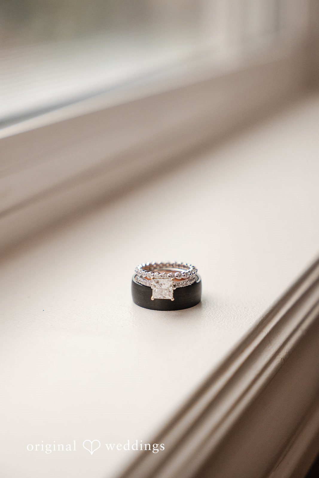Peter + Aimee Elegant close-up of wedding ring at Hilton Portland Downtown