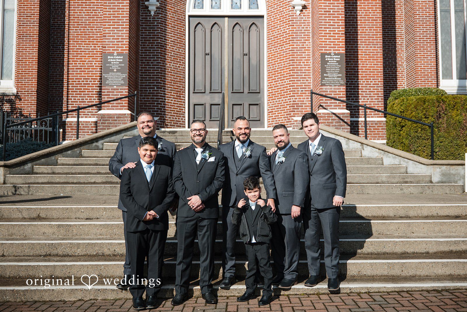Peter + Aimee Joyful groom squad moment at Hilton Portland Downtown