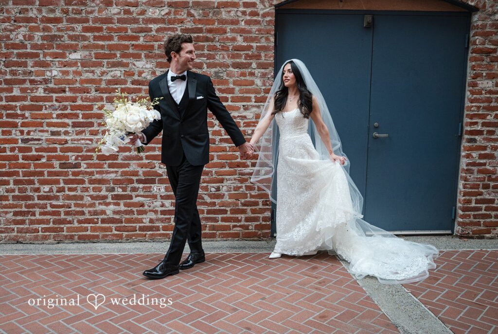 Tabatha + Justin Stunning Portrait of couple at Horton Grand Hotel by San Diego Wedding Photographer from Original Weddings.