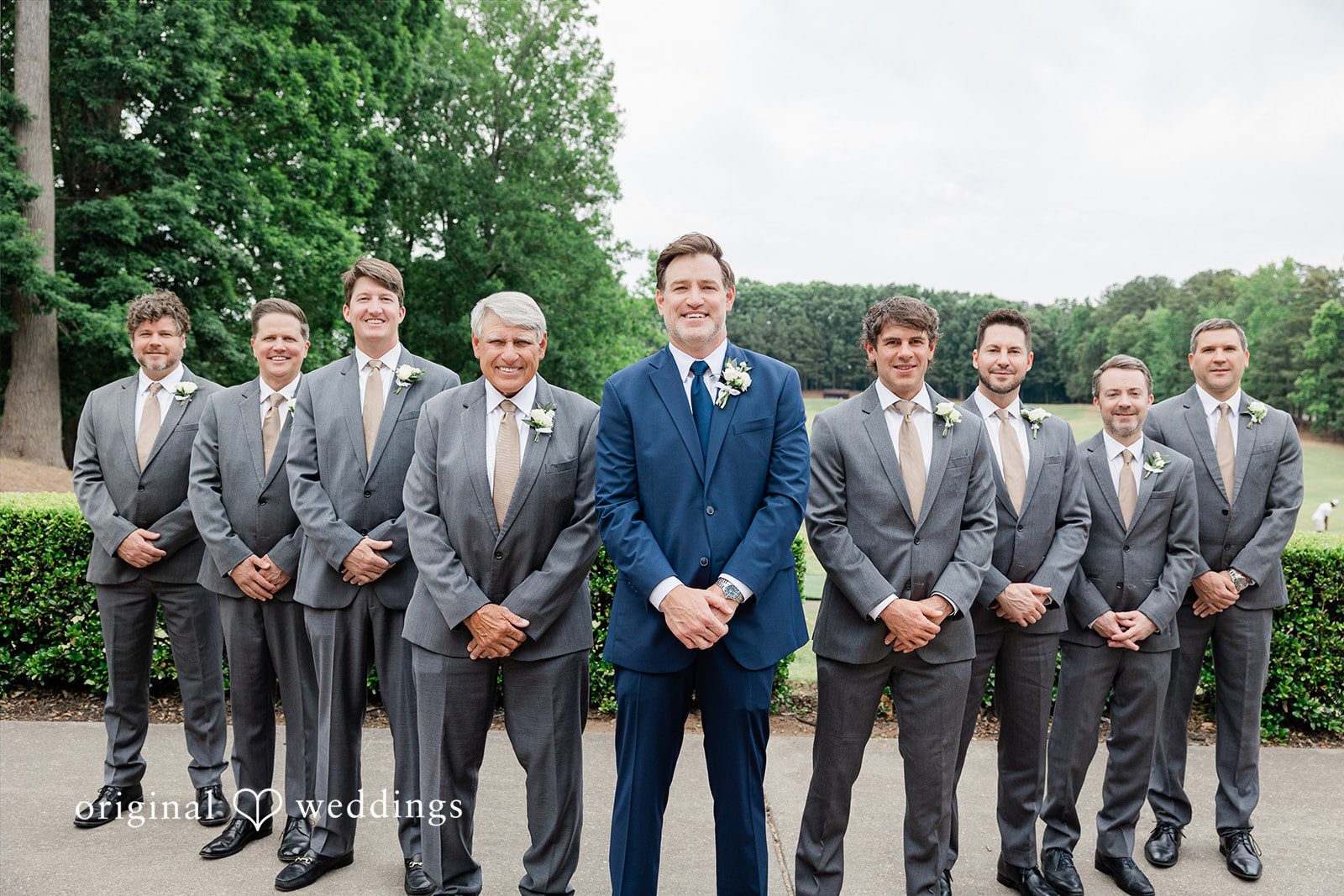 Anna + Blake Group photo of groom with the groomsmen