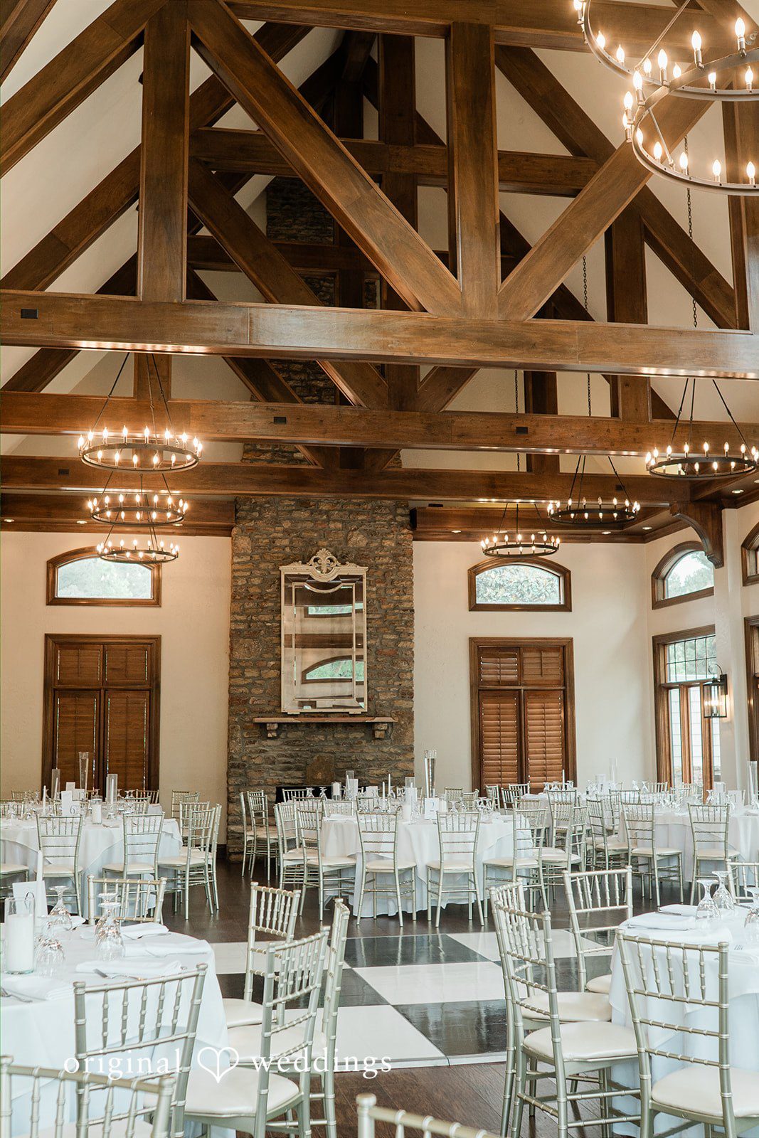 Anna + Blake Decorated wedding tables at Iron Horse Golf Club