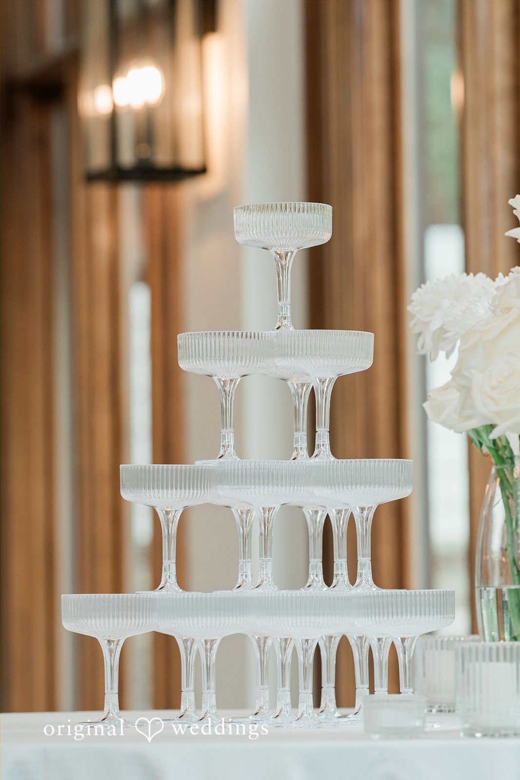 Anna + Blake Beautiful glass decoration at Iron Horse Golf Club wedding
