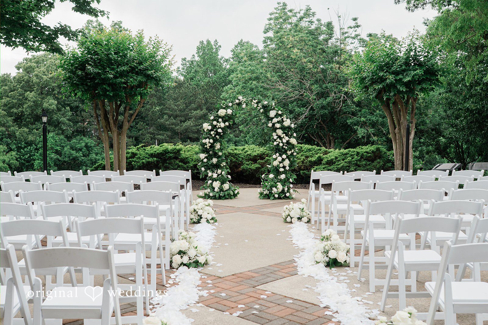 Anna + Blake Beautiful altar decoration for wedding ceremony at Iron Horse Golf Club