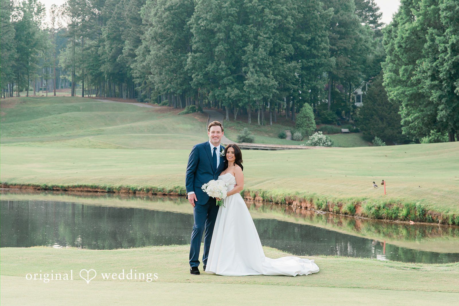 Anna + Blake Lovely picture of bride and groom at Iron Horse Golf Club