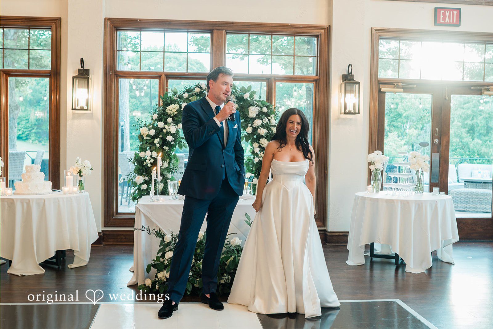 Anna + Blake Groom giving the speech at the wedding reception