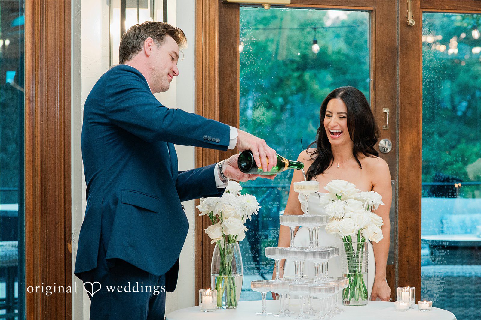 Anna + Blake Couple enjoying the wedding reception at Iron Horse Golf Club