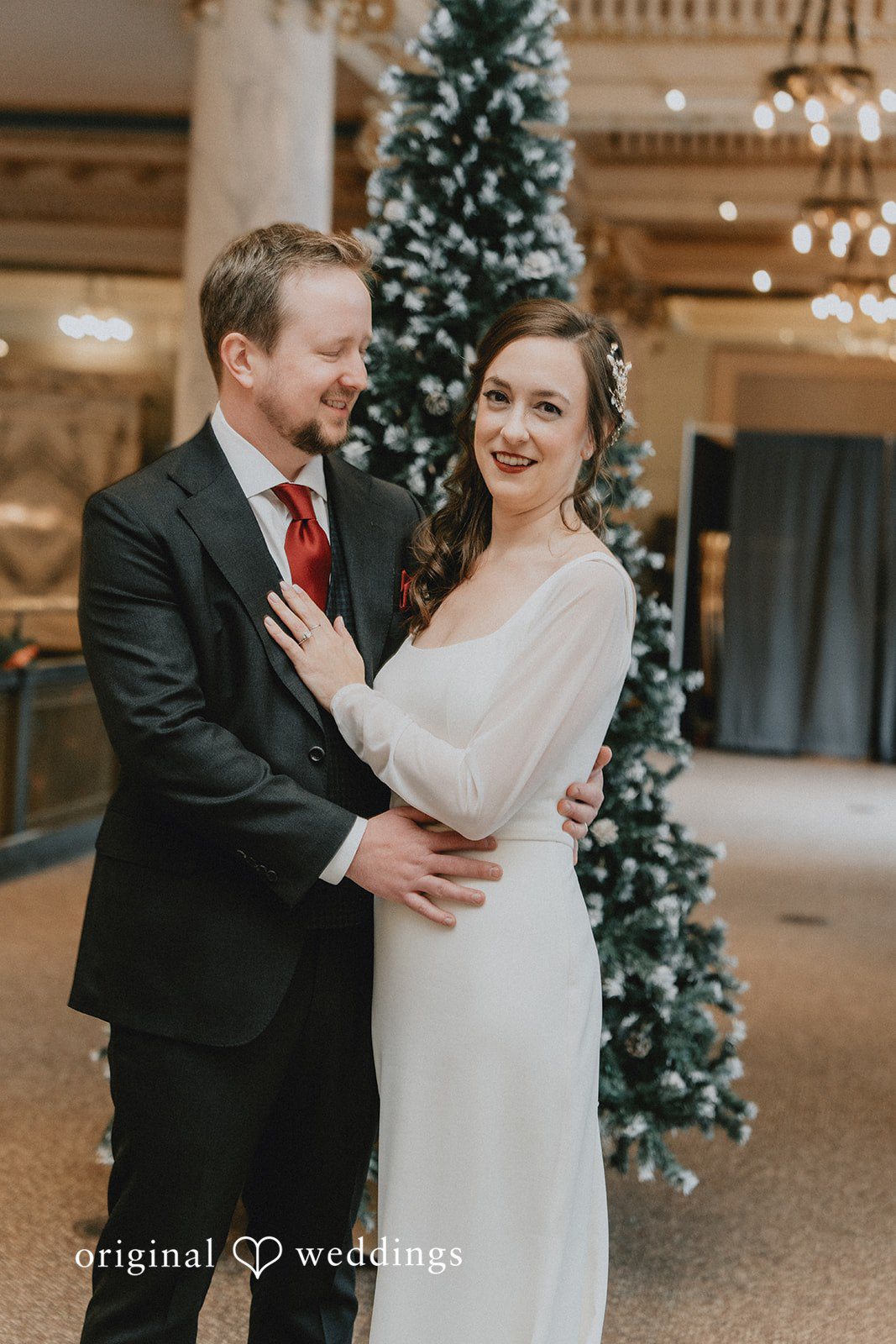 Spencer + Hilary The couple at Jan Serr Studio