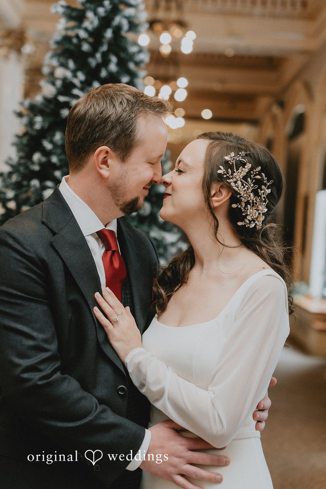 Spencer + Hilary Our Milwaukee wedding photographers captured a romantic portrait of the couple