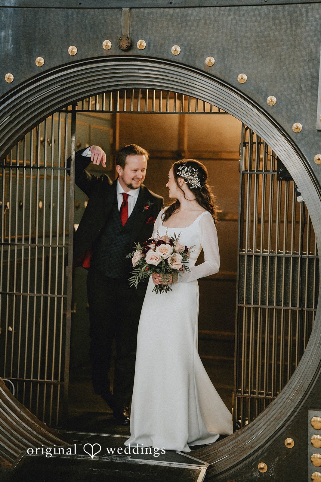 Spencer + Hilary A lovely portrait of the couple wrapped in the stunning beauty of the wedding venue