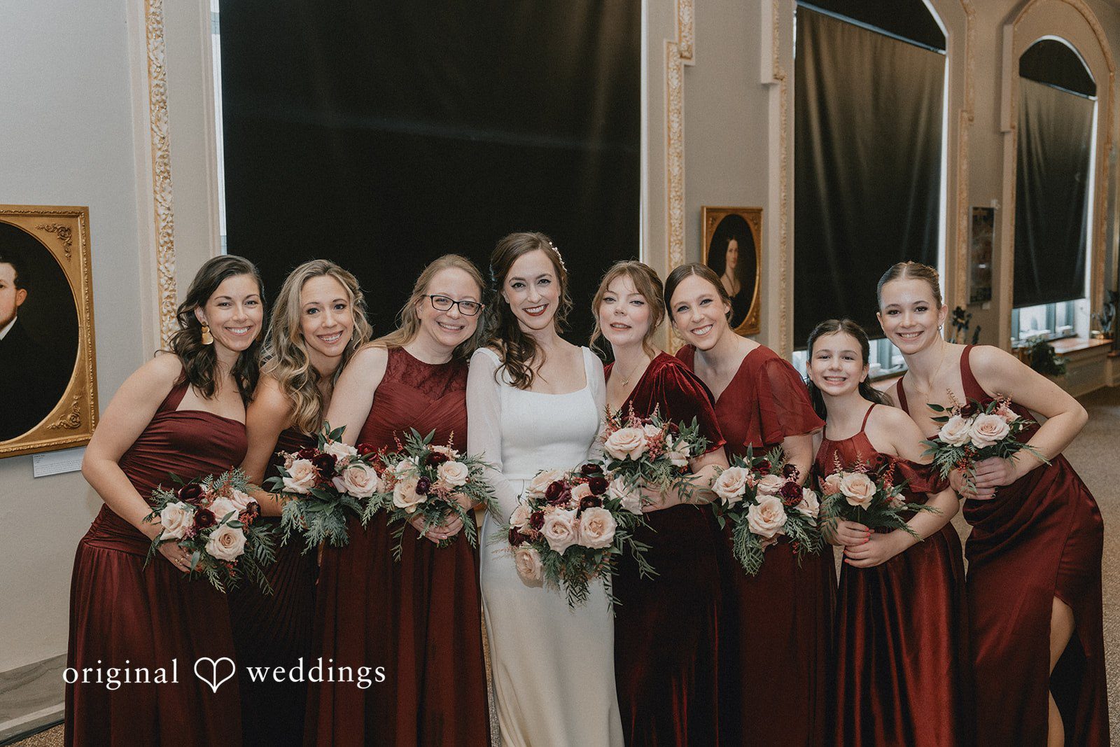 Spencer + Hilary The bride and her bridesmaids