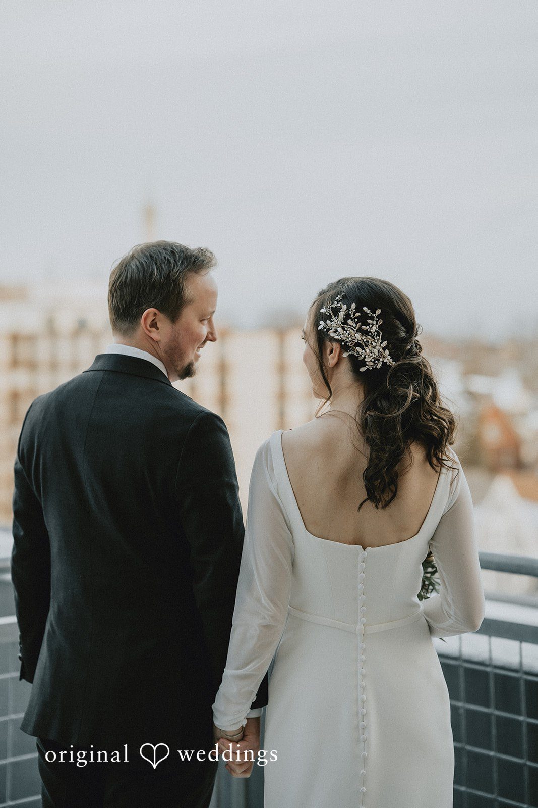 Spencer + Hilary A back-view portrait of the couple