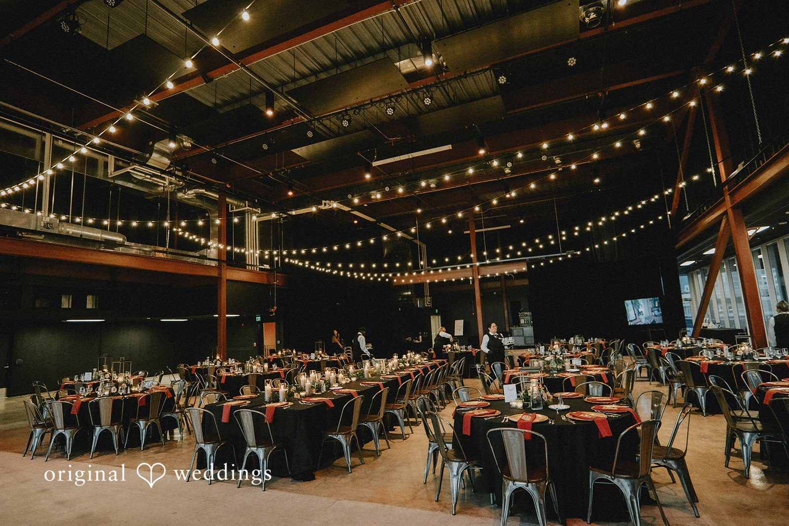 Spencer + Hilary The wedding reception room at Jan Serr Studio