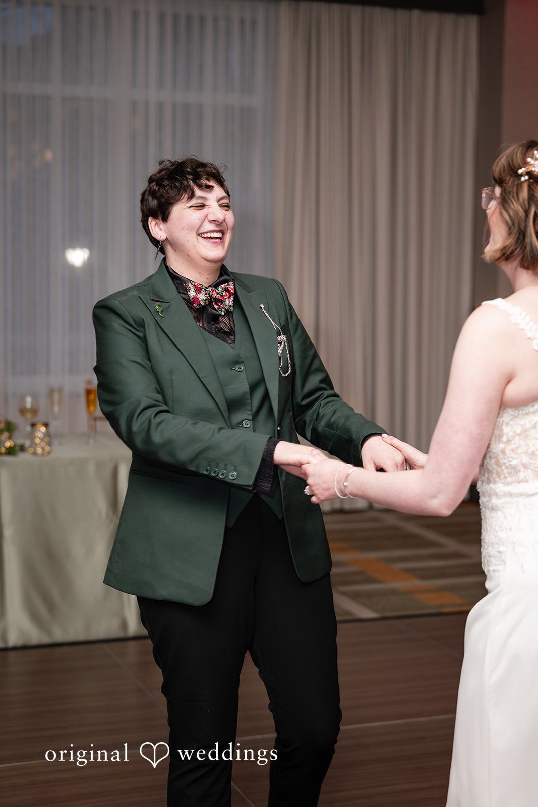 Sarah + Abby Our Boston wedding photographers captured the moment the couple took their first dance