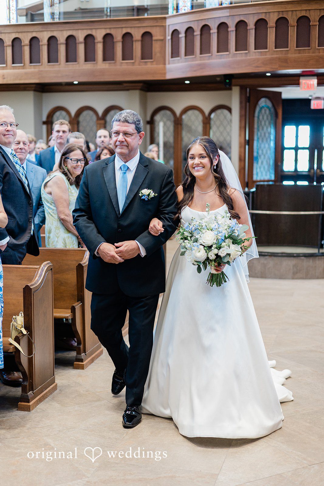 Our Cincinnati wedding photographers captured the moment the bride's father escorted her down the aisle