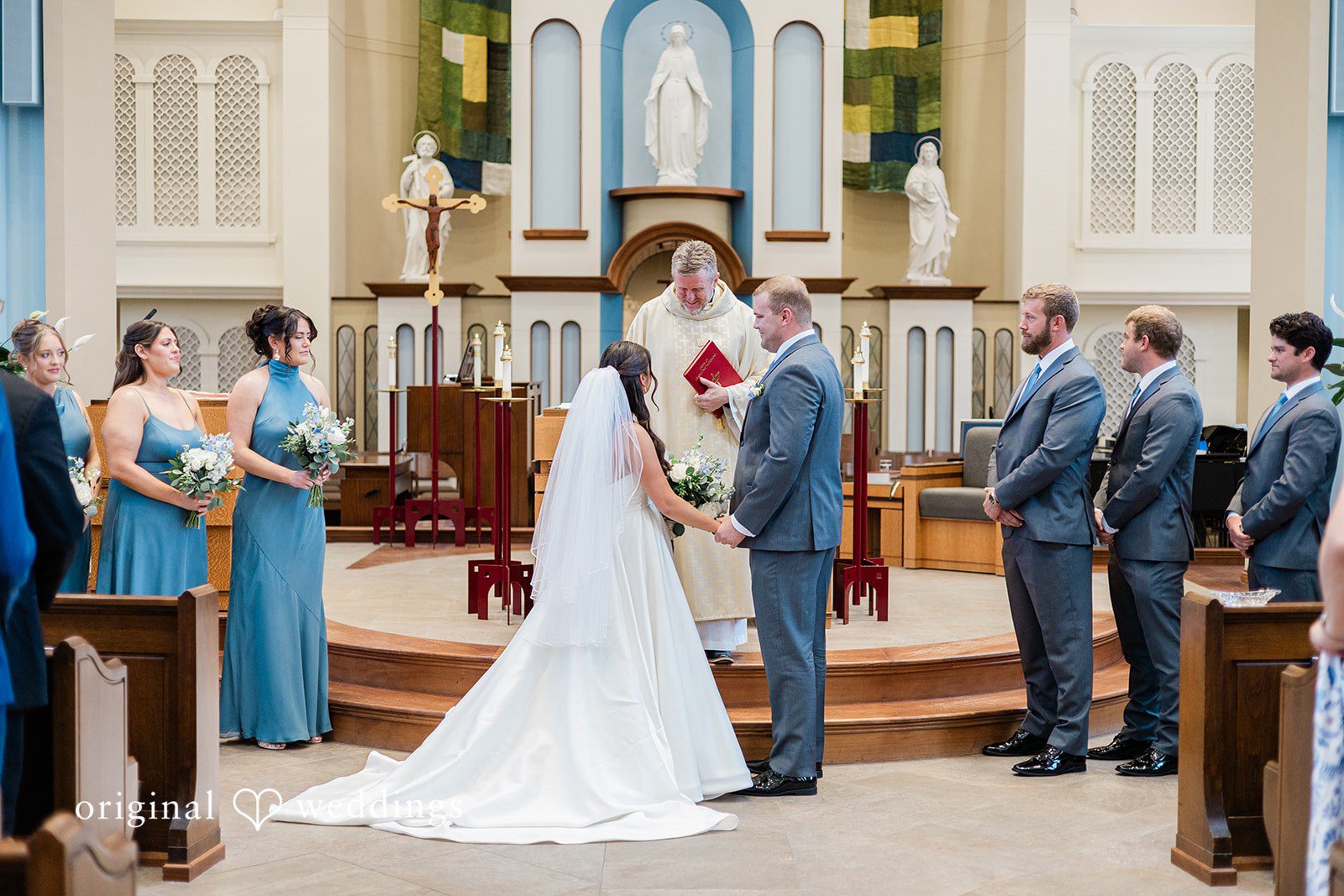 The Catholic church wedding ceremony