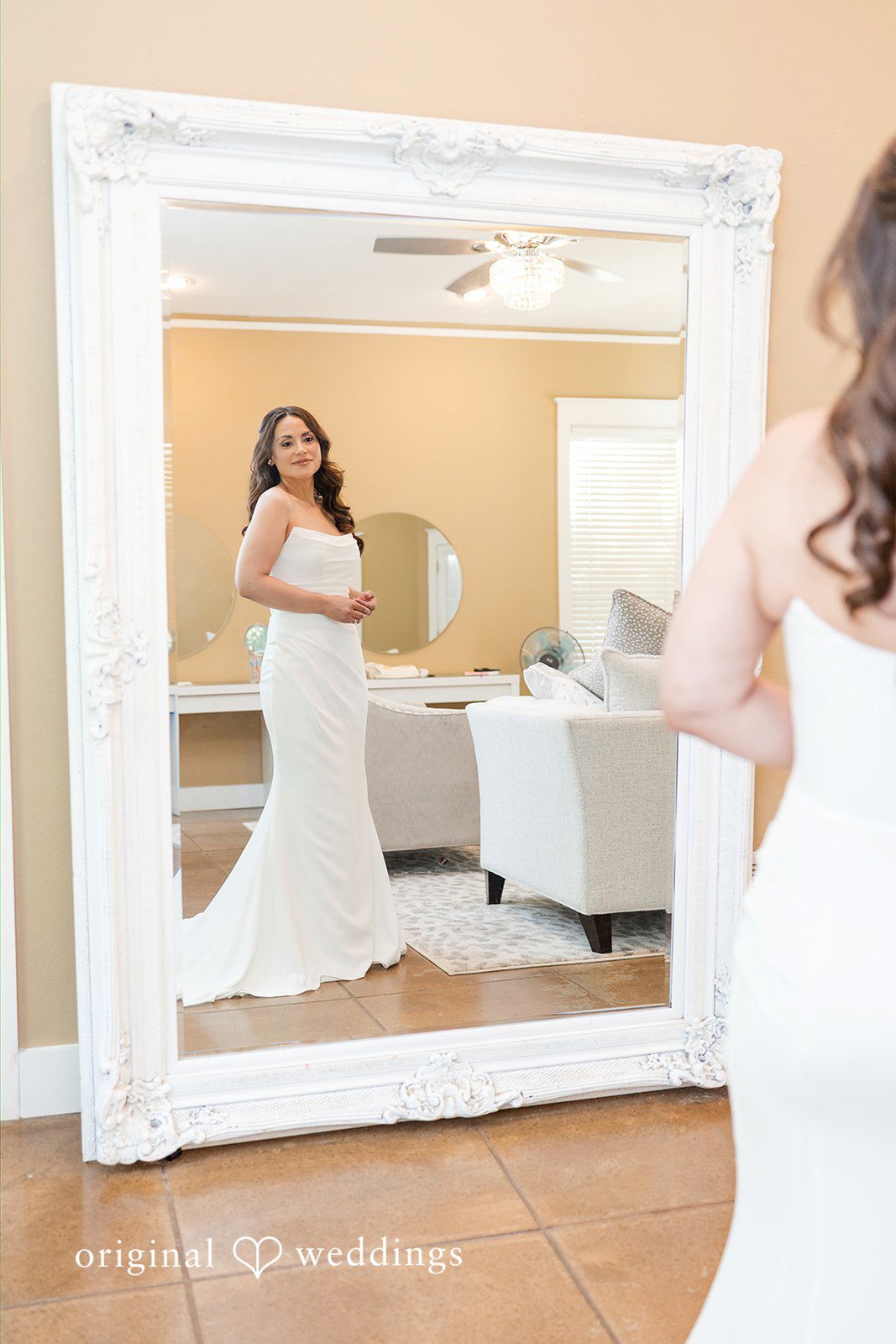 Bride getting ready before the ceremony