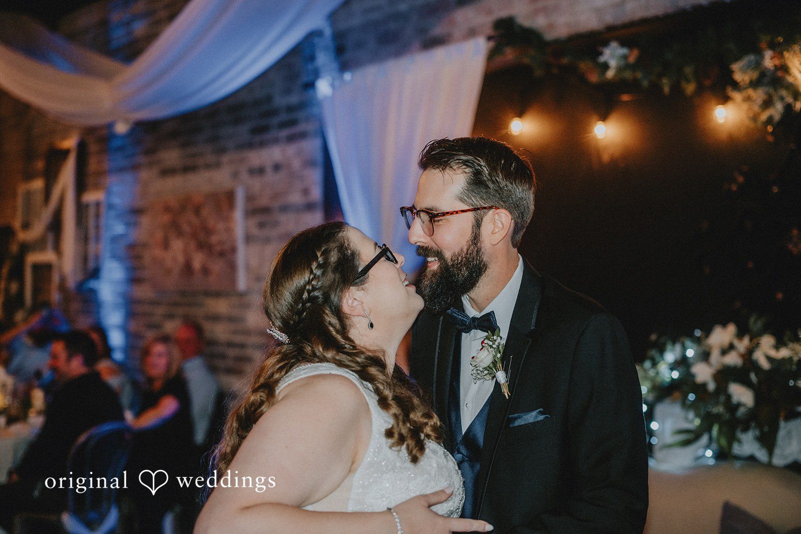 Daniel + Amanda Stunning Portrait of couple at Magnolia’s Wedding by Chicago Wedding Photographers from Original Weddings.