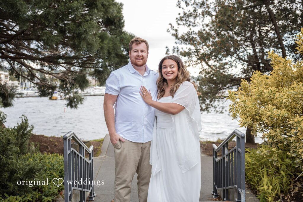 A beautiful portrait of the couple at Marina Park Al Locke Pavilion