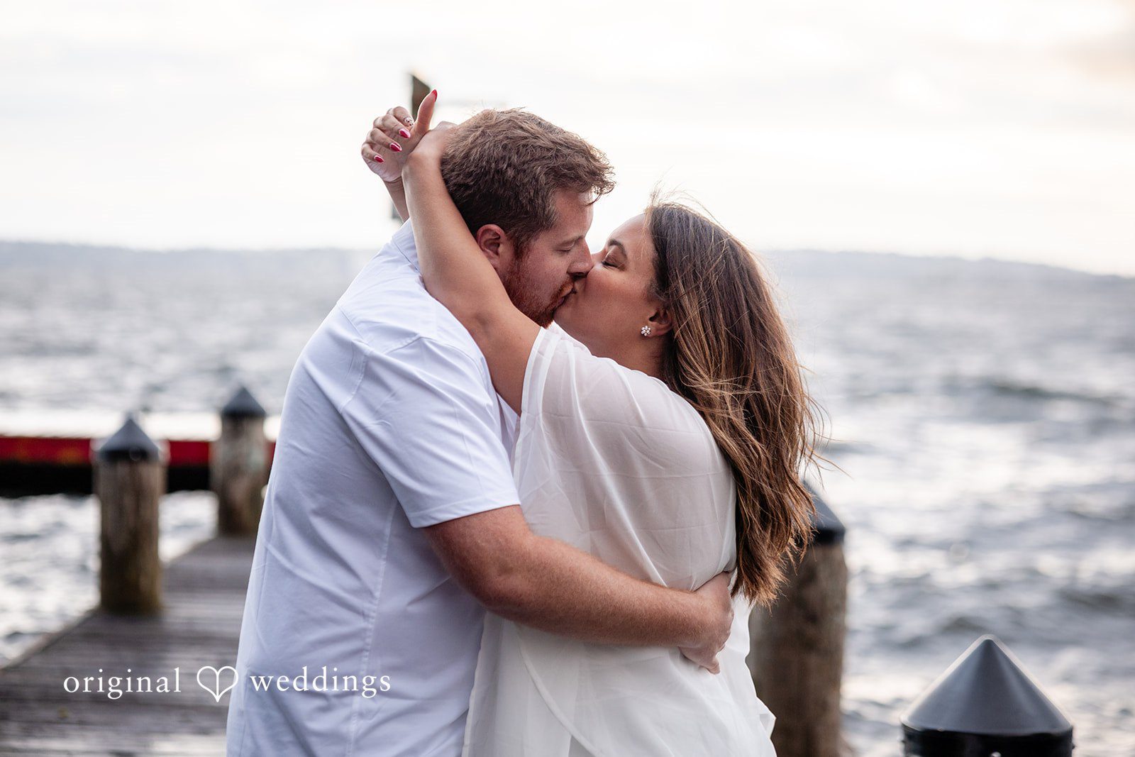 Our Seattle wedding photographers captured the moment the couple shared a romantic kiss