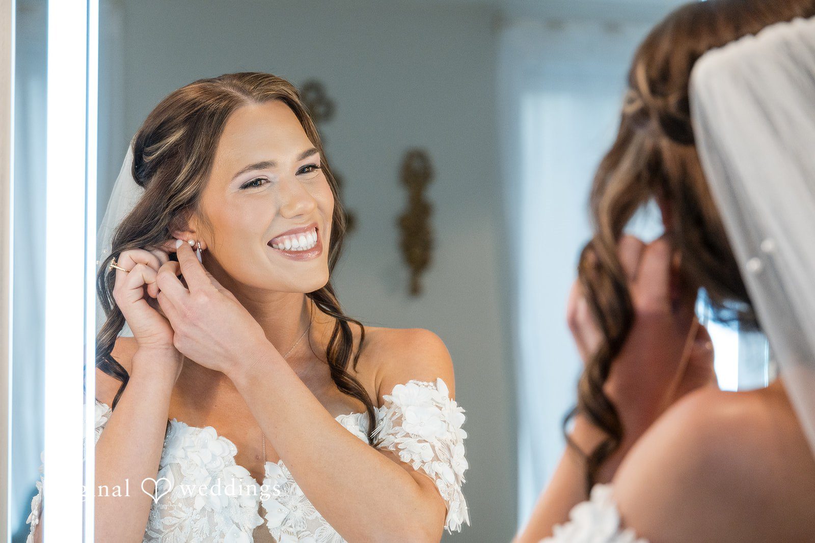 The bride gets ready