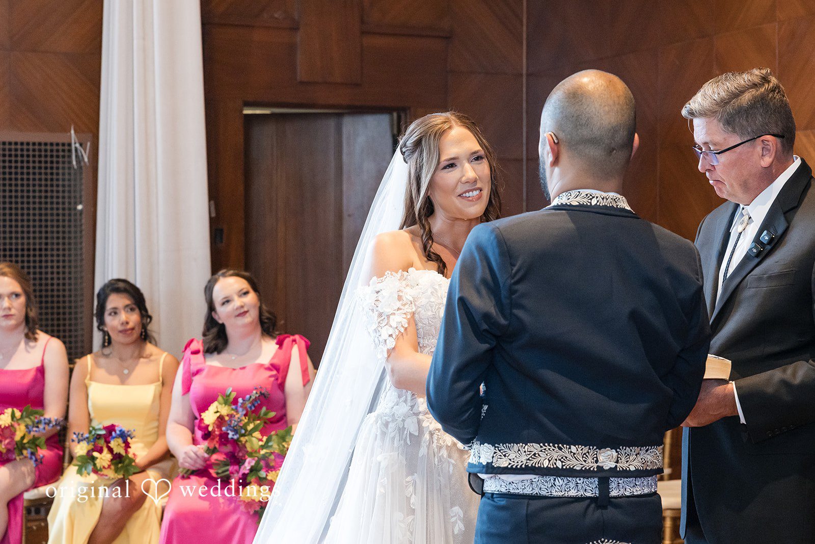 A moment from the wedding ceremony