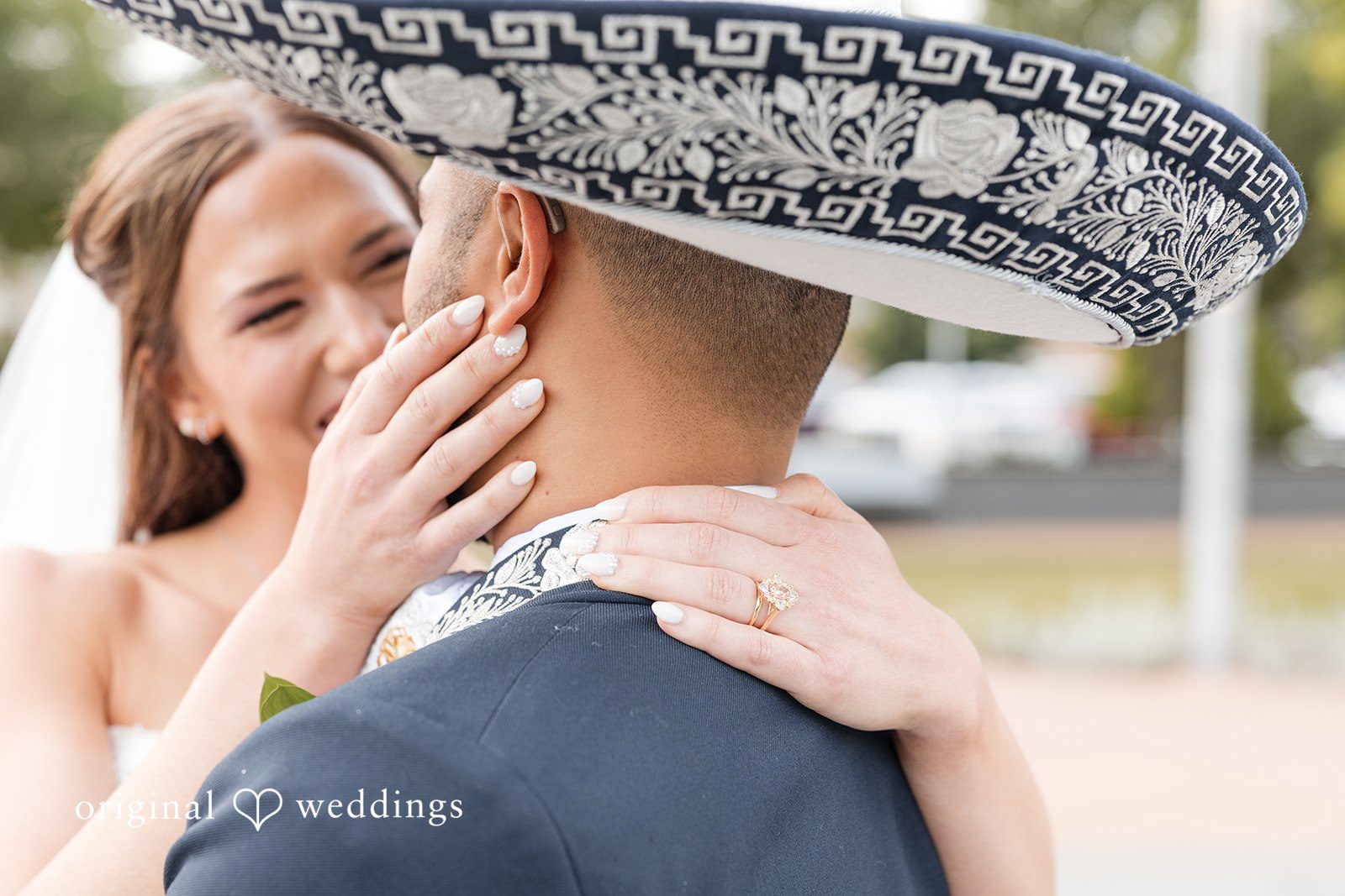 The couple shares a romantic moment
