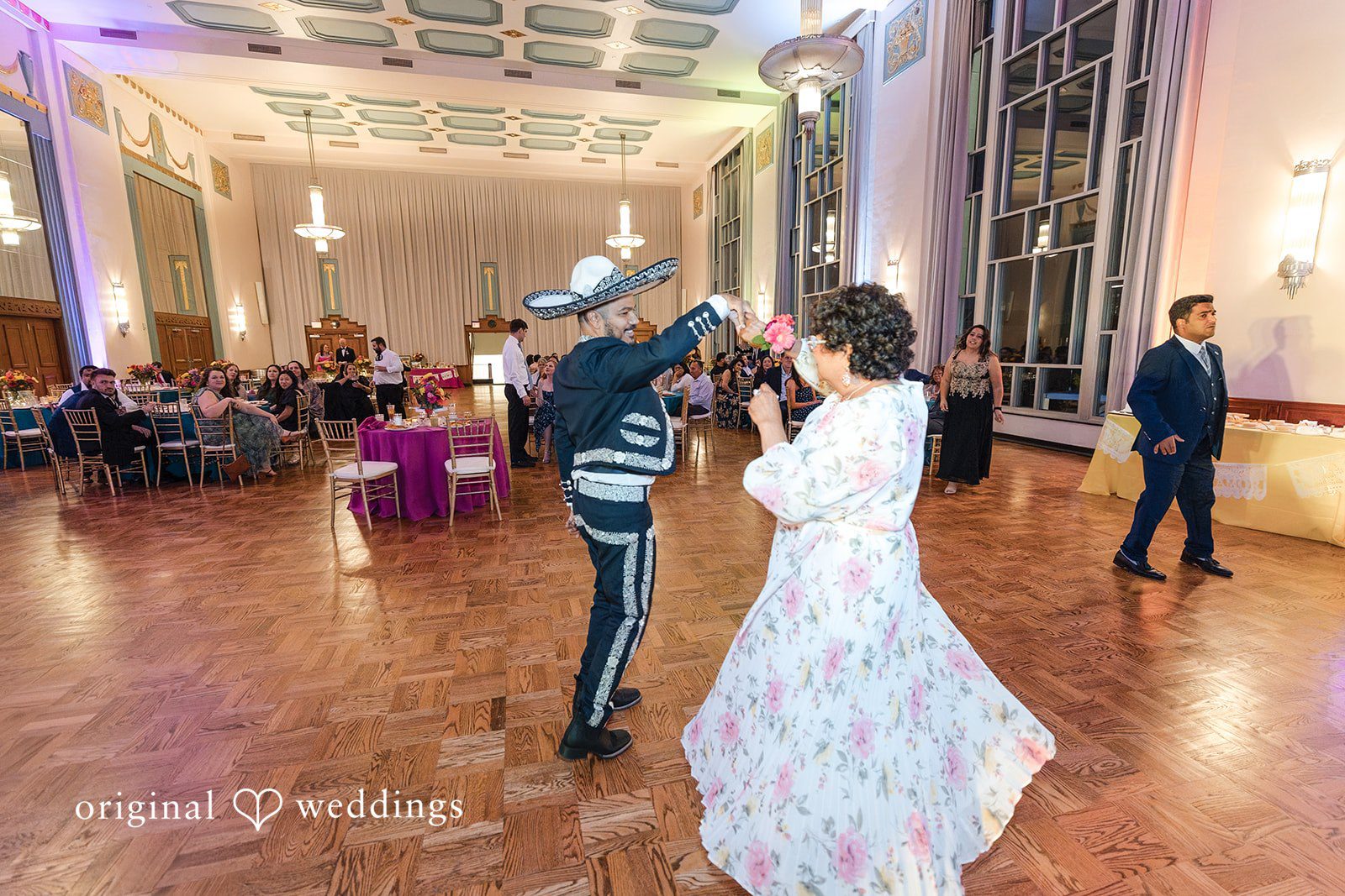 The groom dances with his mother