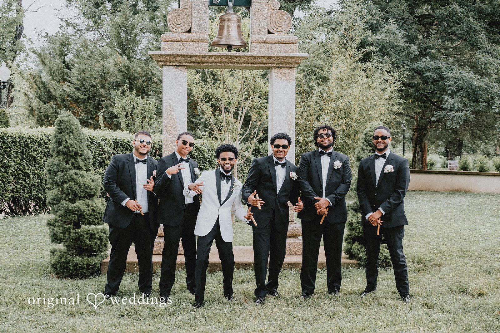 Destiny + Daniel A cute portrait of the groom with his groomsmen