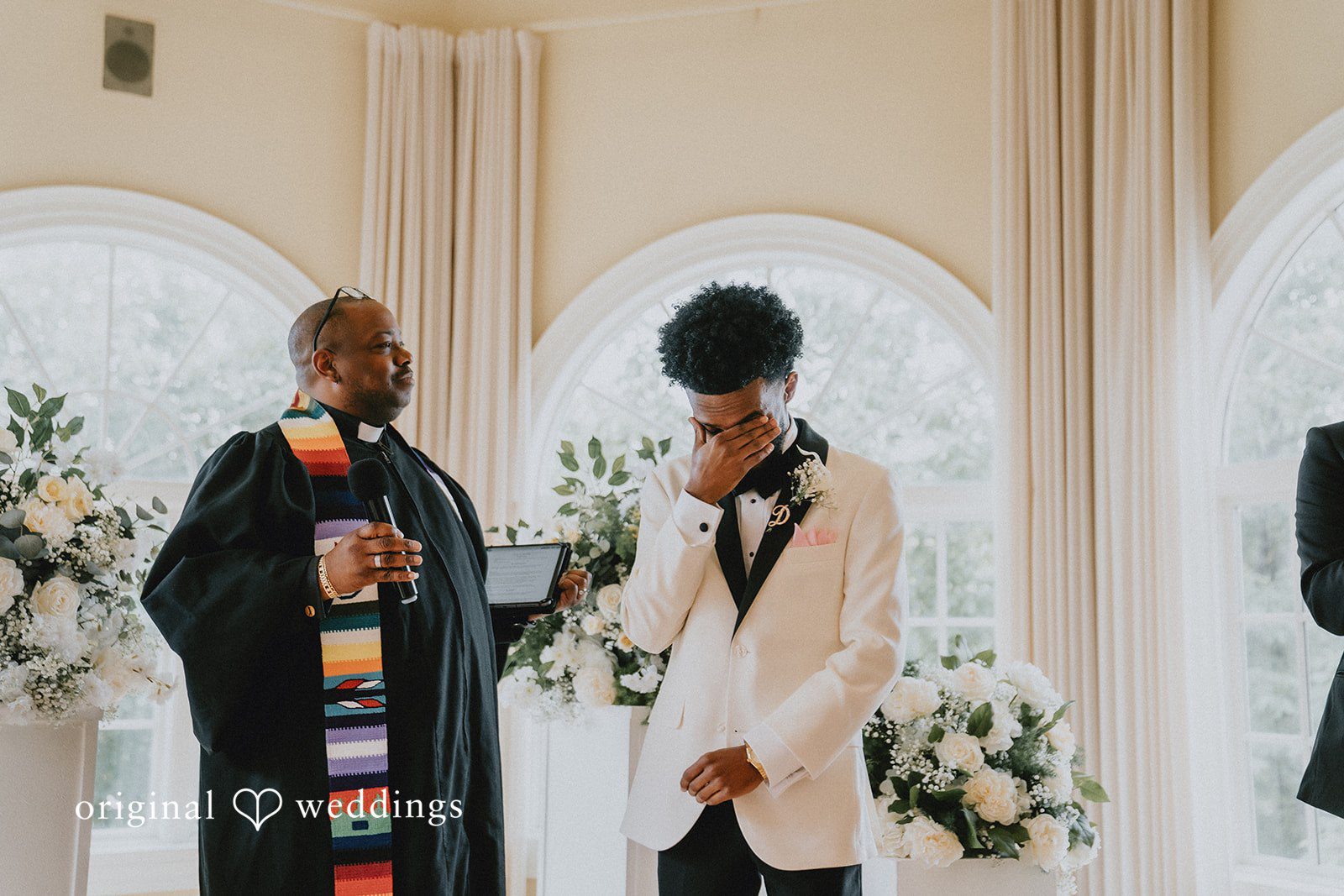 Destiny + Daniel The groom tears up