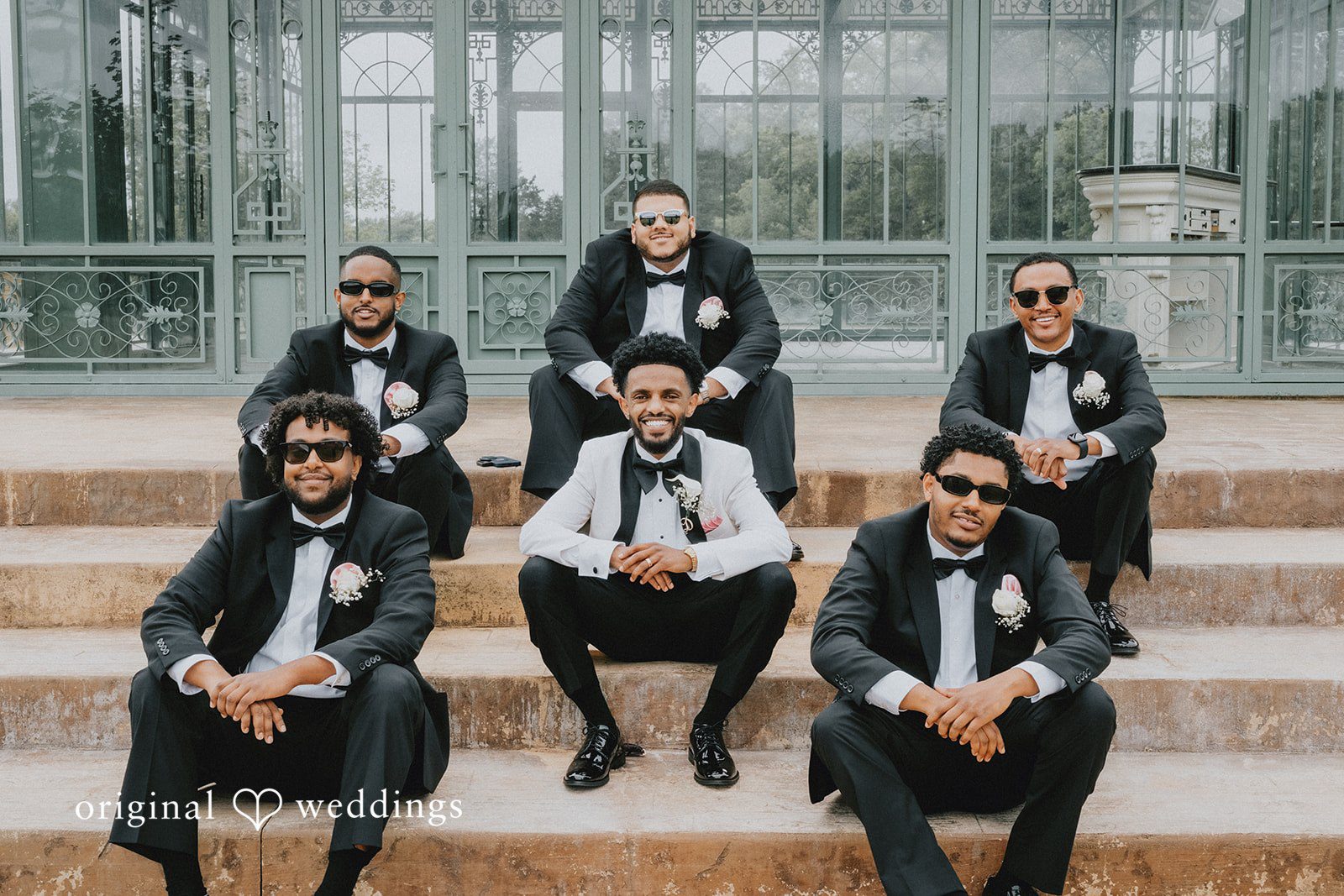 Destiny + Daniel A portrait of the groom and his groomsmen