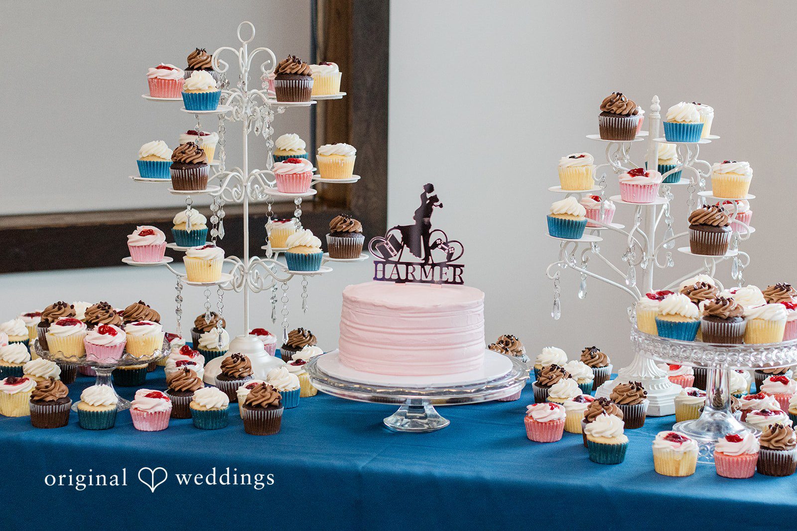 The wedding cake and desserts