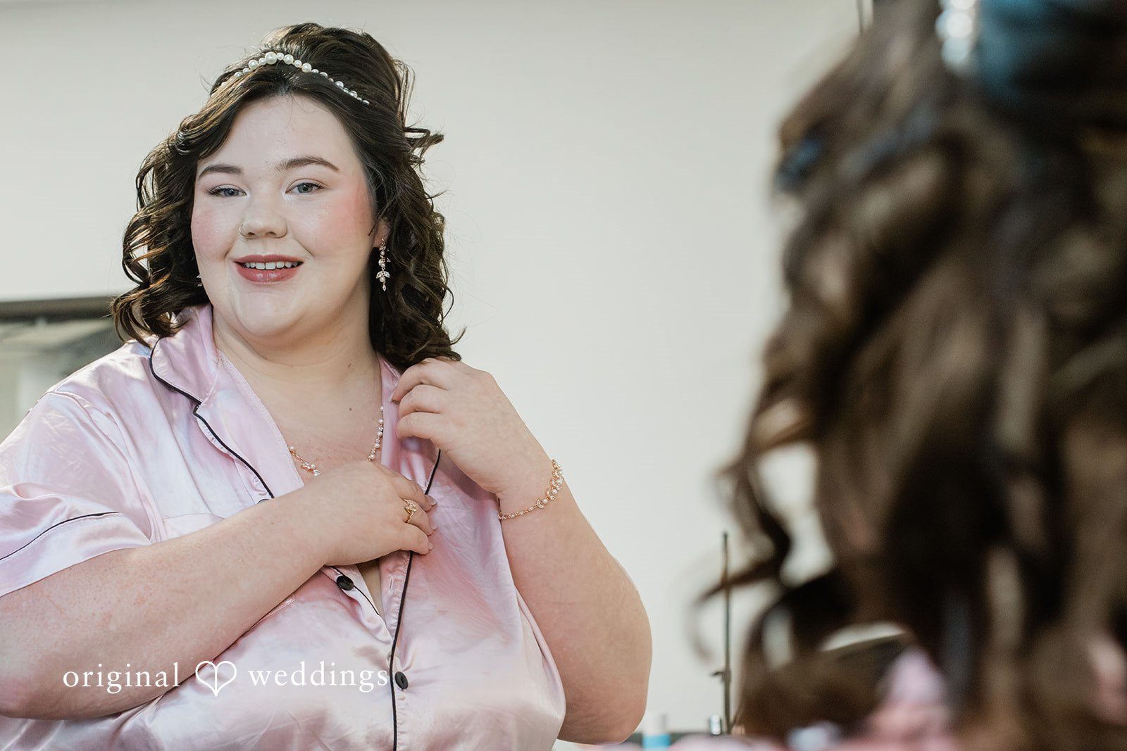 The bride gets ready