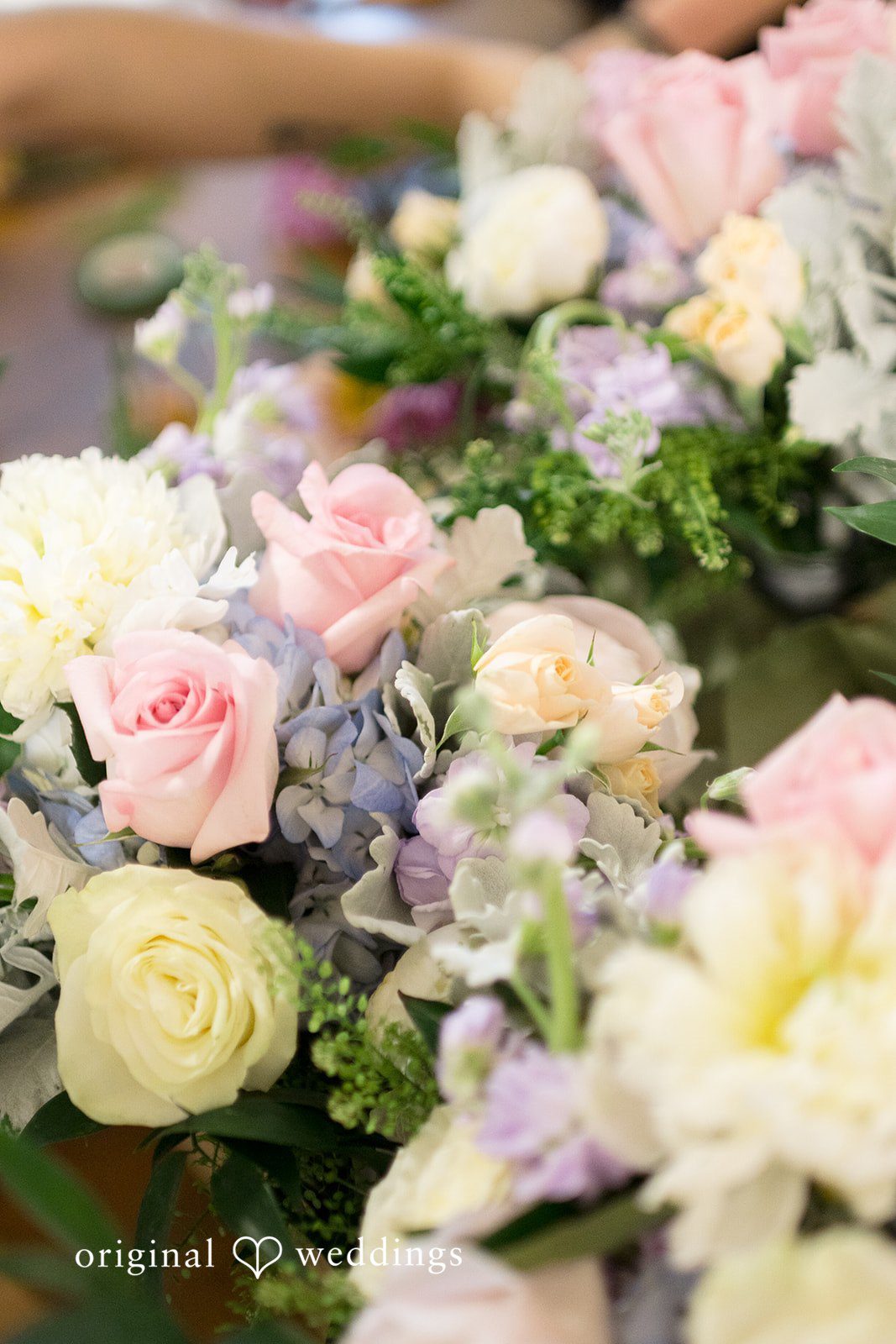 Kiarra + Anthony Romantic flower detail shot at Nativity of Our Lord Catholic Church