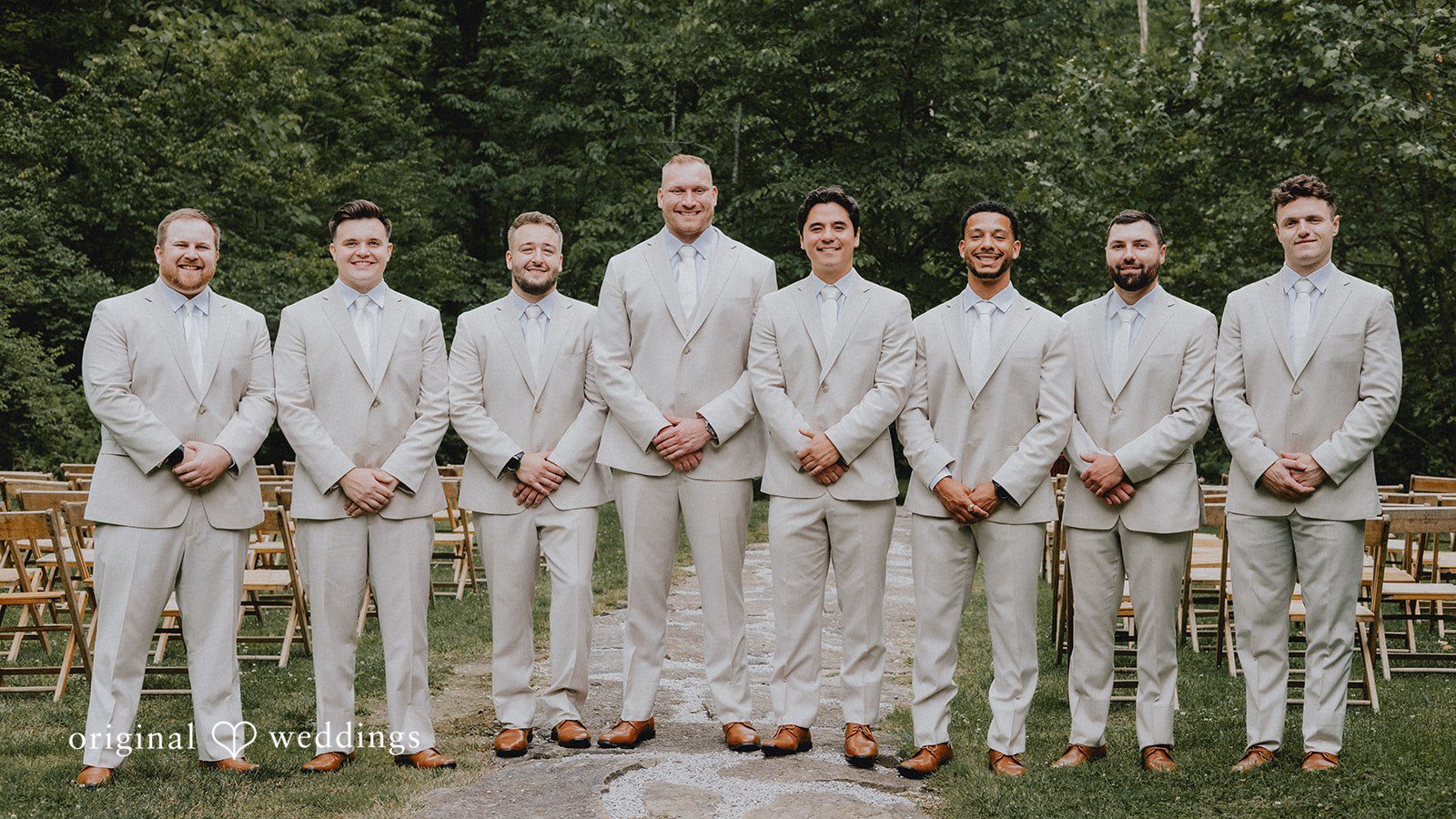 Group picture of groom with the groomsmen