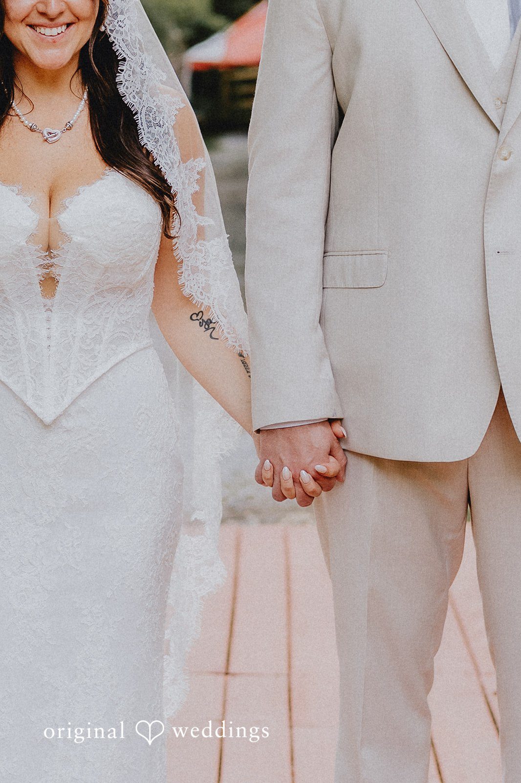 Beautiful moment of couple holding each others hands
