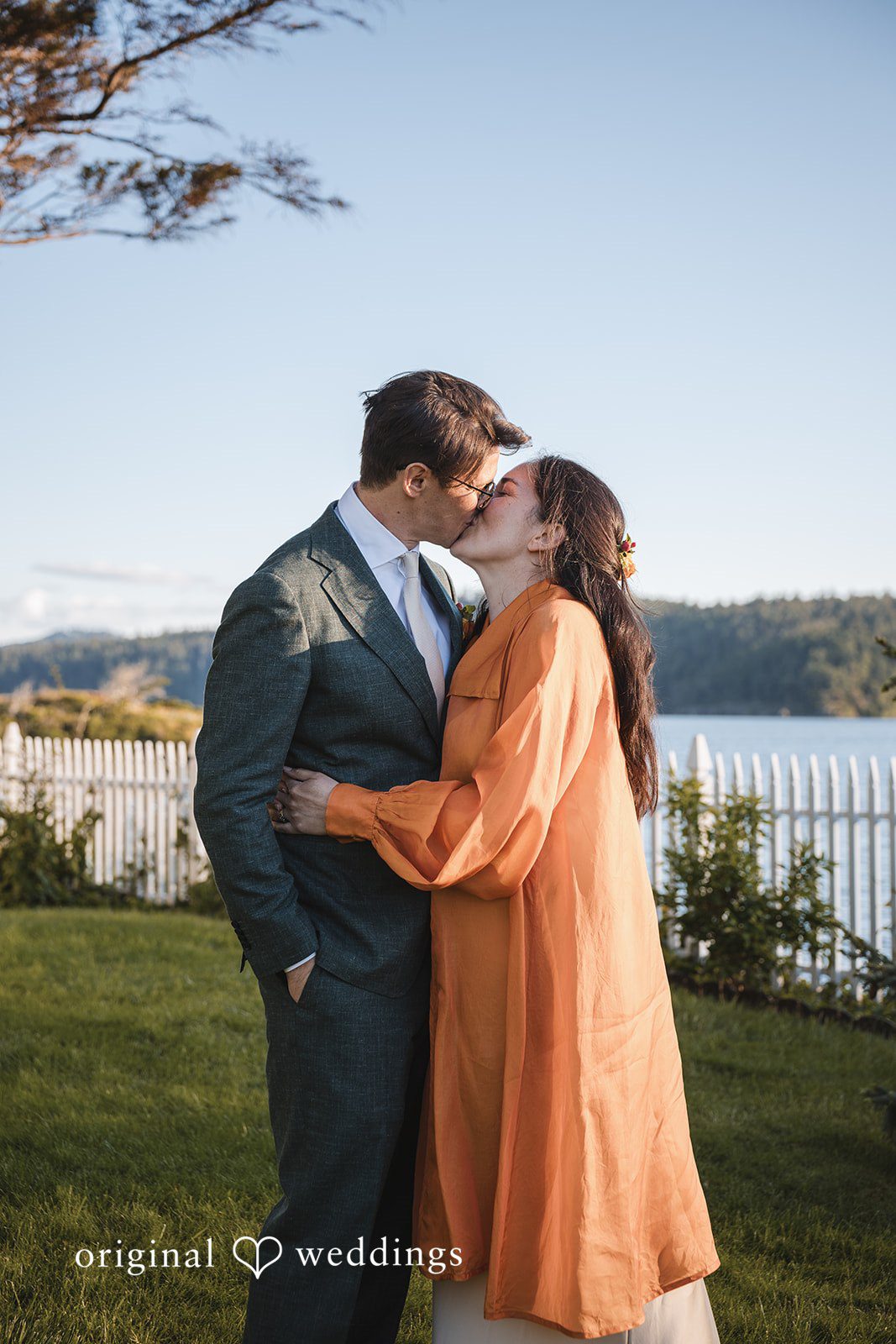 Benjamin + Amber Romantic kiss moment of couple